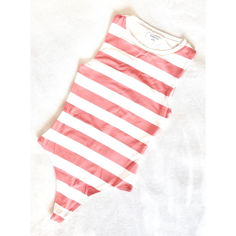 ✨ Aritzia Babaton striped bodysuit XS
